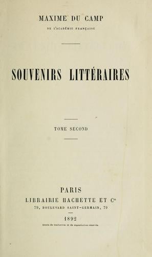 Souvenirs littéraires