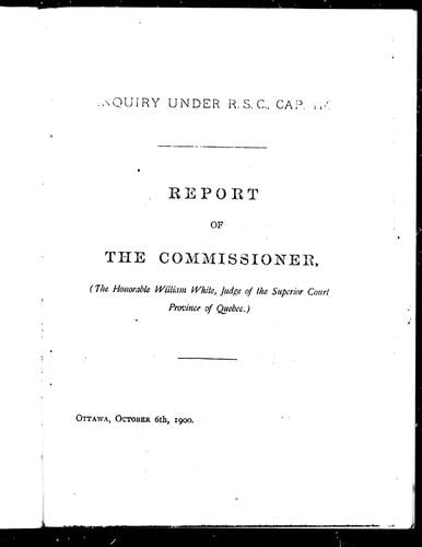 Enquiry under R.S.C., cap. 114 [as to an alleged abstraction of $200.00 from letter mailed at Kinnear's Mills Post Office on the 6th December, 1899, by Rev. J.M. Whitelaw addressed to the Rev. Dr. Warden, Toronto]