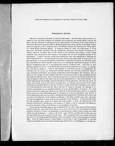 Presidential address