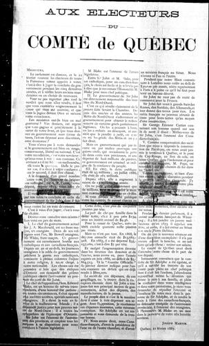 Aux électeurs du comté de Québec