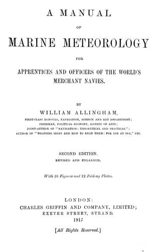 A manual of marine meteorology for apprentices and officers of the world's merchant navies