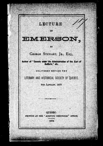Lecture on Emerson