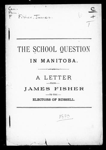 The school question in Manitoba