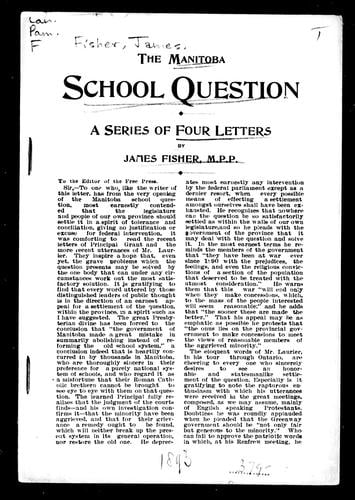 The Manitoba school question