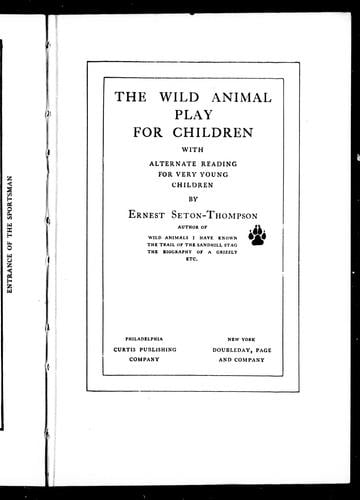 The wild animal play for children