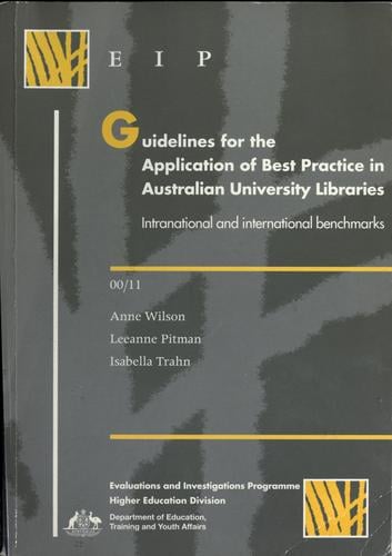 Guidelines for the application of best practice in Australian university libraries