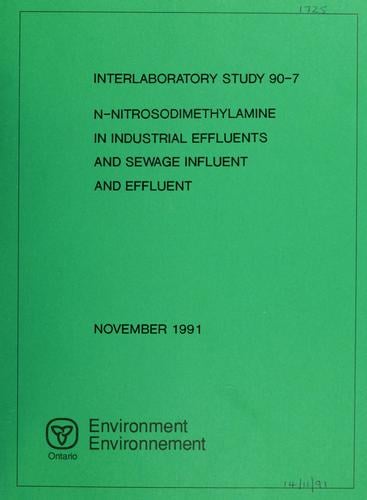 N-nitrosodimethylamine in industrial effluents and sewage influent and effluent