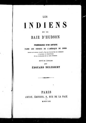 Les Indiens de la Baie d'Hudson