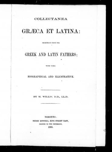 Collectanea Græca et Latina