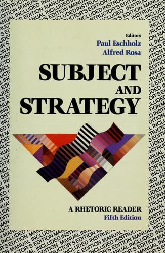 Subject and strategy