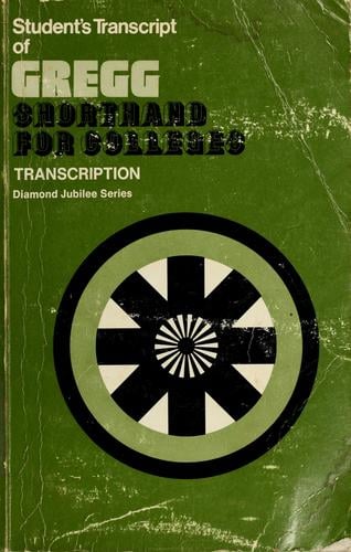 Student's transcript of Gregg shorthand for colleges