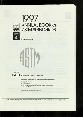 1997 annual book of ASTM standards