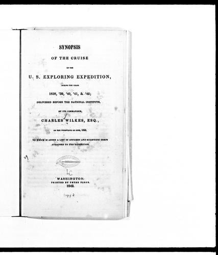 Synopsis of the cruise of the U.S. exploring expedition during the years 1838, '39, '40, '41, & '42