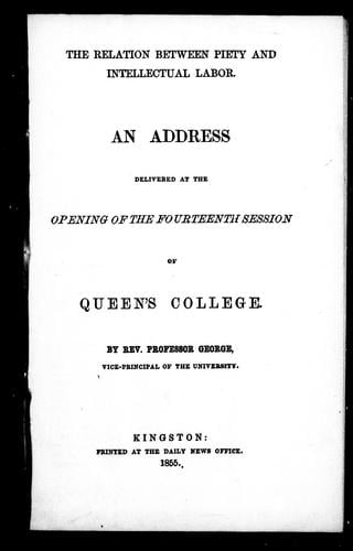 The relation between piety and intellectual labor