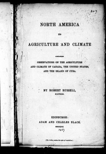 North America its agriculture and climate