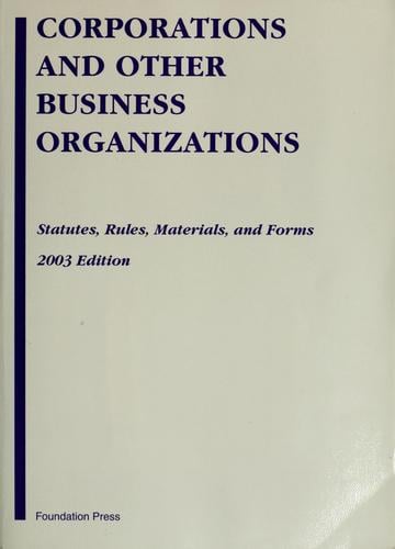 Corporations and other business organizations