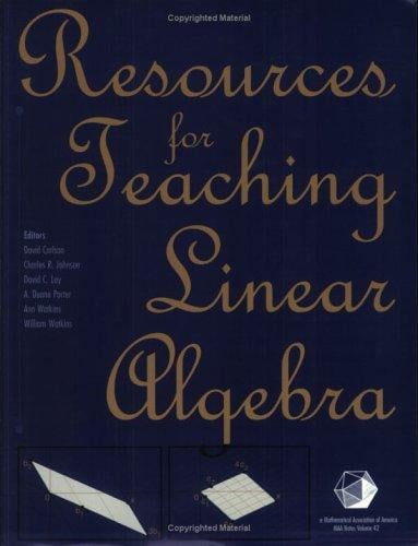 Resources for teaching linear algebra