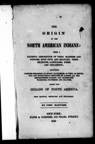 The origin of the North American Indians