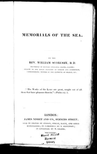 Memorials of the sea