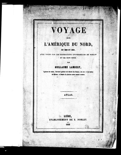 Voyage dans l'Amérique du Nord, en 1853 et 1854