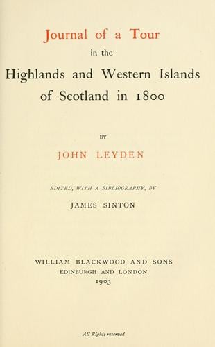 Journal of a tour in the Highlands and Western Islands of Scotland in 1800
