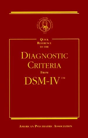 Diagnostic criteria from DSM-IV