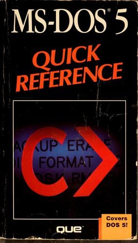 MS-DOS 5 quick reference