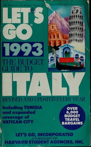 Let's go, the budget guide to Italy, 1993