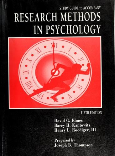 Study guide to accompany research methods in psychology