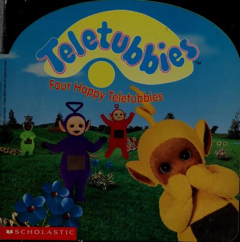 Four happy Teletubbies