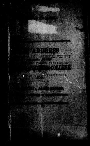 An address delivered at the opening of Queens [sic] College, 1853