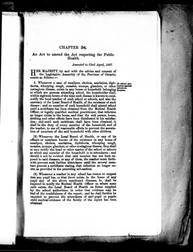 An Act to amend the act respecting the public health