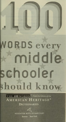 100 words every middle schooler should know