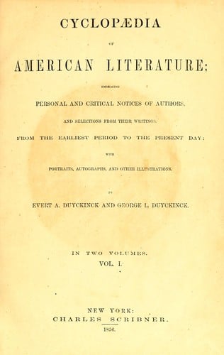 Cyclopaedia of American literature