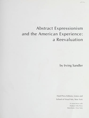 Abstract expressionism and the American experience