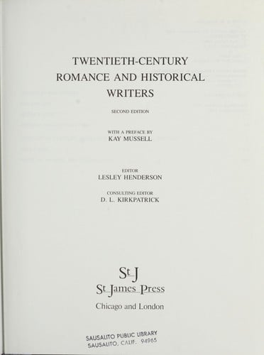 Twentieth-Century romance and historical writers