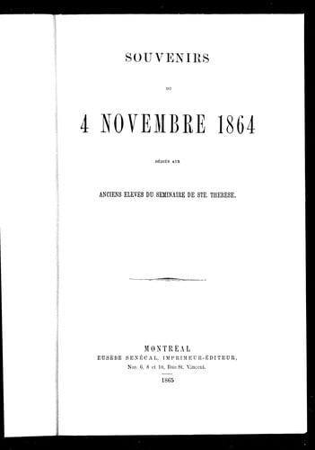 Souvenirs du 4 novembre 1864