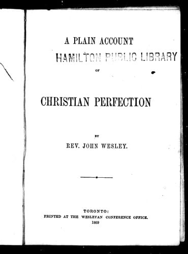 A plain account of Christian perfection