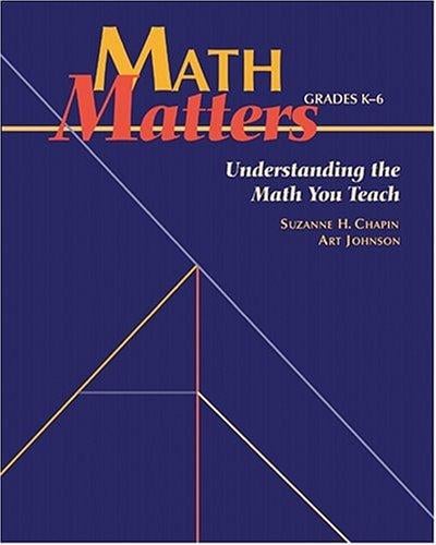 Math matters : understanding the math you teach, grades K-6