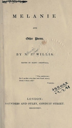 Melanie, and other poems