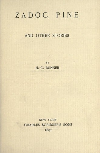 Zadoc pine and other stories