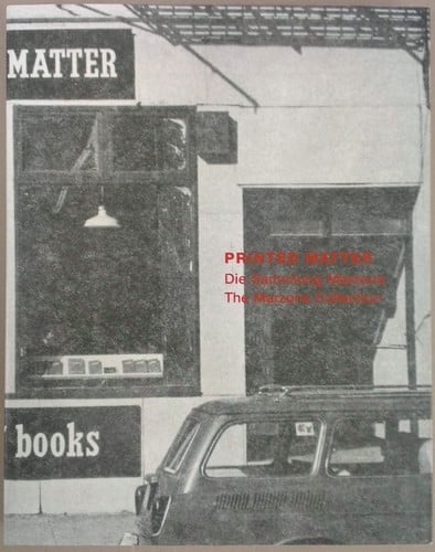 PRINTED MATTER Die sammlung Marzona The marzona Collection