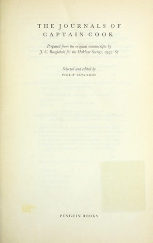The journals of Captain Cook