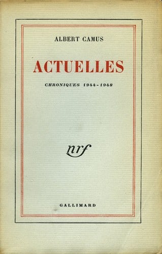 Actuelles - Ecrits Politiques