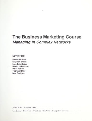 The business marketing course