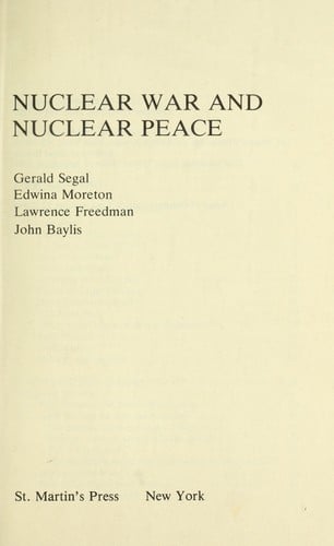 Nuclear war and nuclear peace