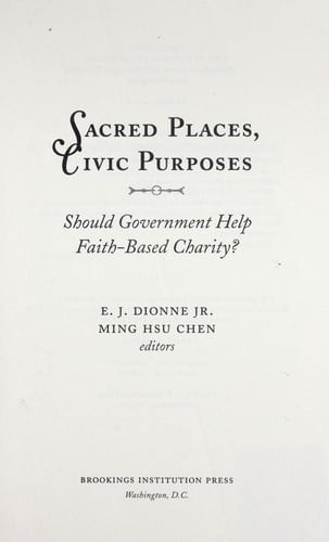 Sacred places, civic purposes