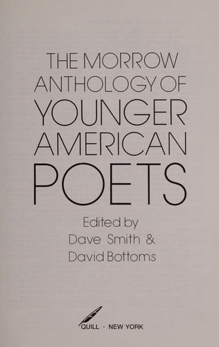 The Morrow anthology of younger American poets