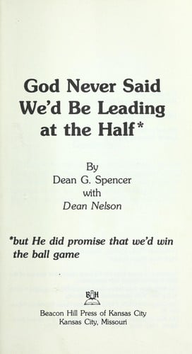 GOD Never Said We'd Be Leading at the Half*