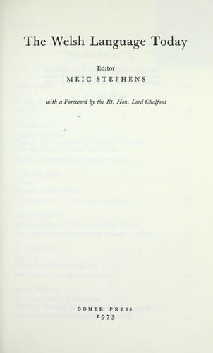 The Welsh language today